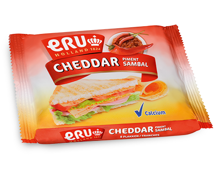 Mini hamburgers met ERU Slices Cheddar Sambal
