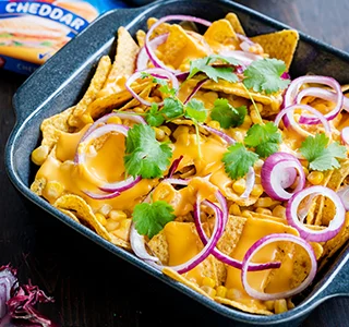 Nacho’s uit de oven met kaas en guacamole