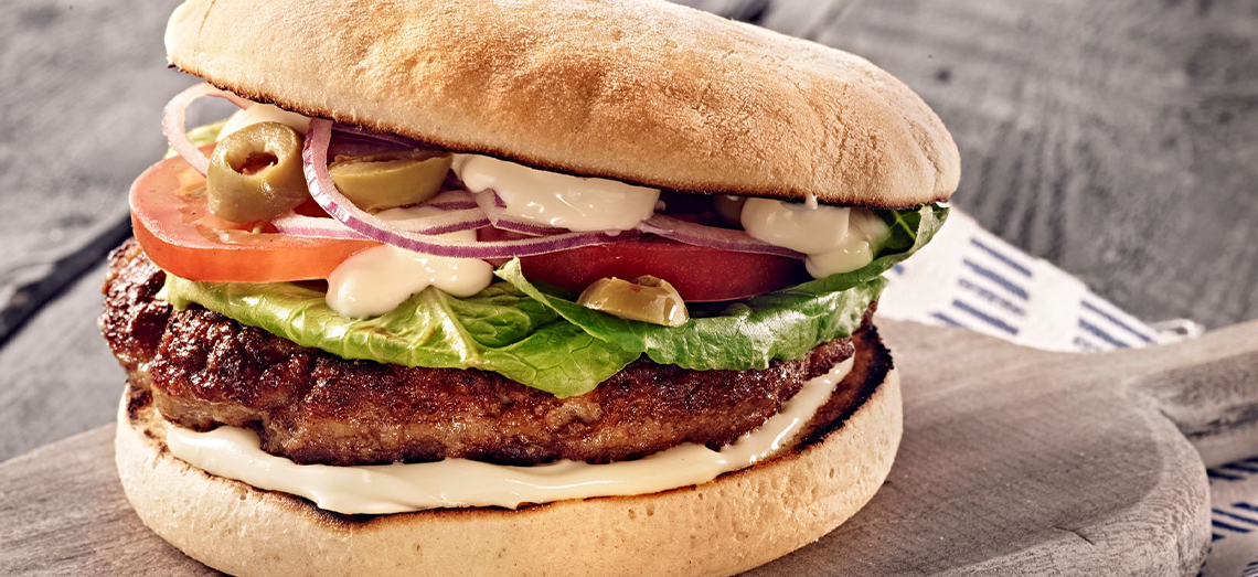 Griekse lamsburger met geitenkaas