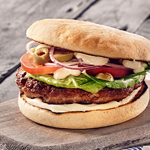 Griekse lamsburger met geitenkaas