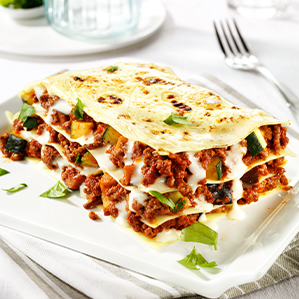Smeuïge lasagne met Goudse kaas en rundergehakt